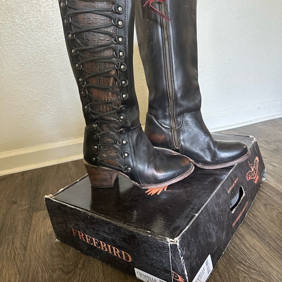 Freebird Black Lace-Up Boots - Picture 4 of 7